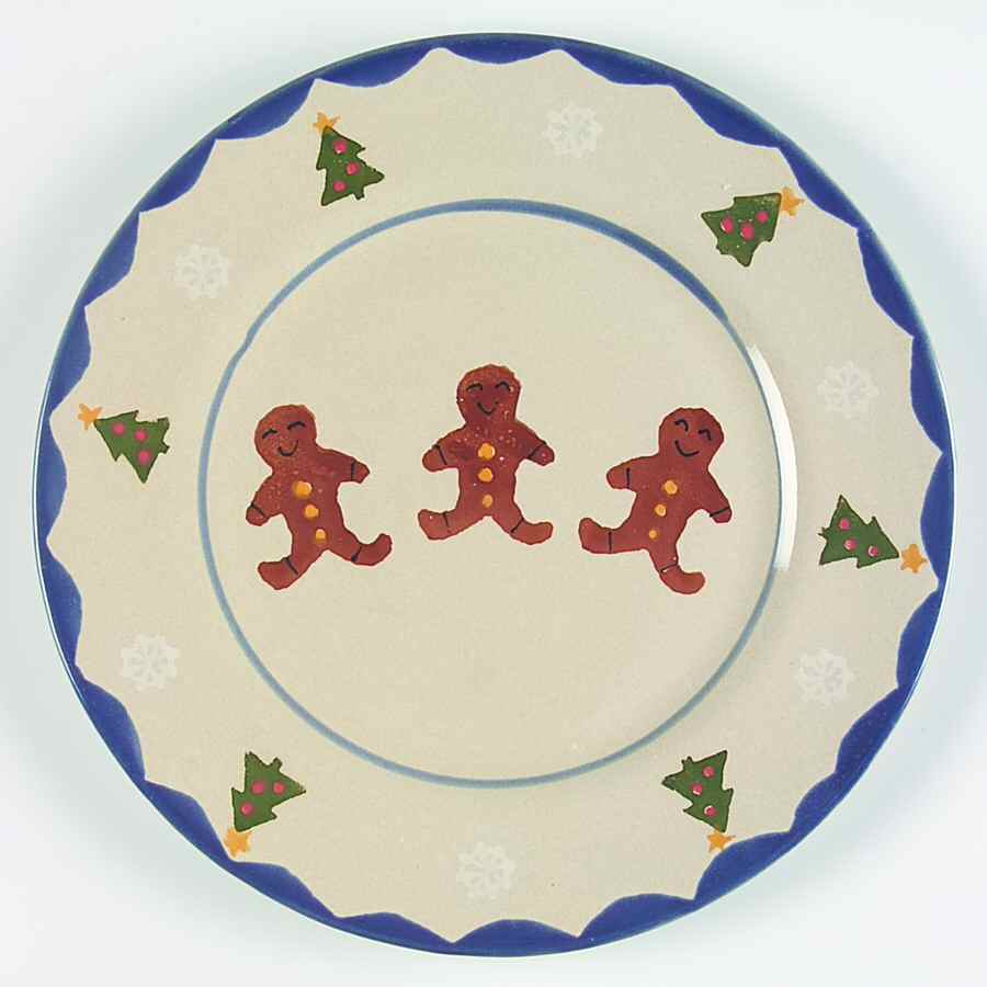 Gingerbread Boy Salad/Dessert Plate by Mesa Intl-1
