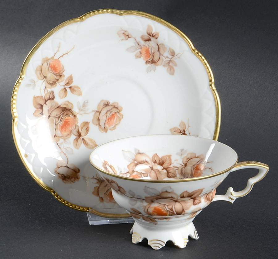 MIT65 Footed Cup & Saucer Set by Mitterteich-1