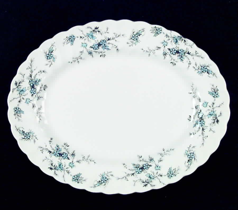 Forget Me Not 14" Oval Serving Platter by Myott Staffordshire-1
