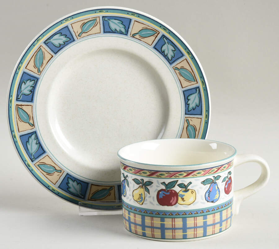 Chalet Flat Cup & Saucer Set by Mikasa-1