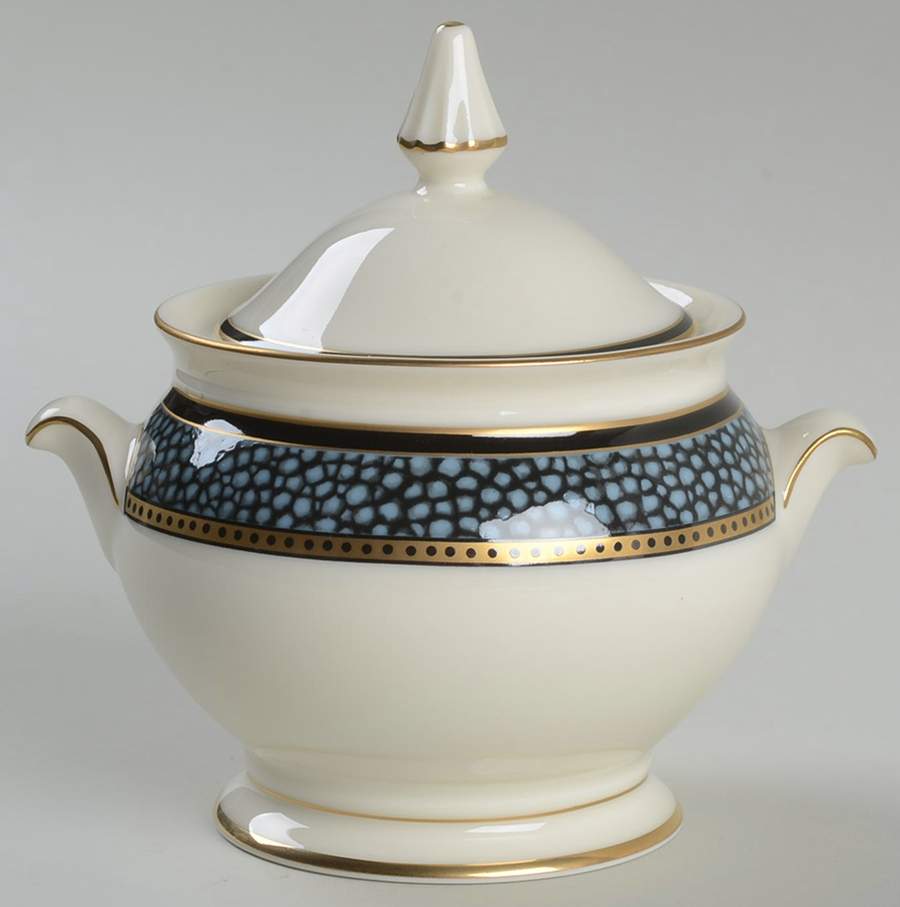 Ebony Flair Sugar Bowl & Lid by Mikasa-1