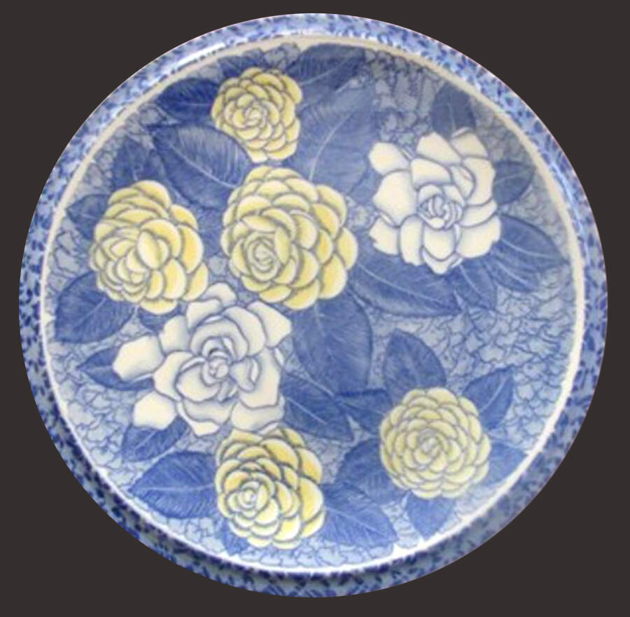Delight 14" Chop Plate (Round Platter) by Metlox - Poppytrail - Vernon-1