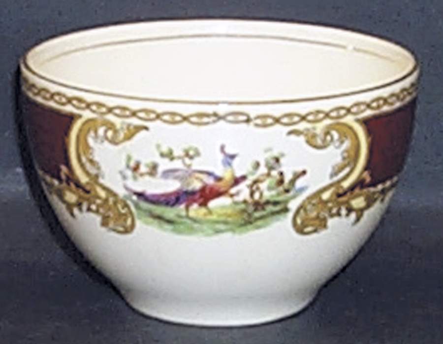 Chelsea Bird Red Mini Open Sugar Bowl by Myott Staffordshire-1