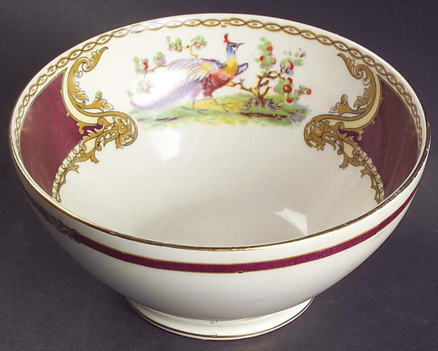 Chelsea Bird Red Cranberry Bowl by Myott Staffordshire-1