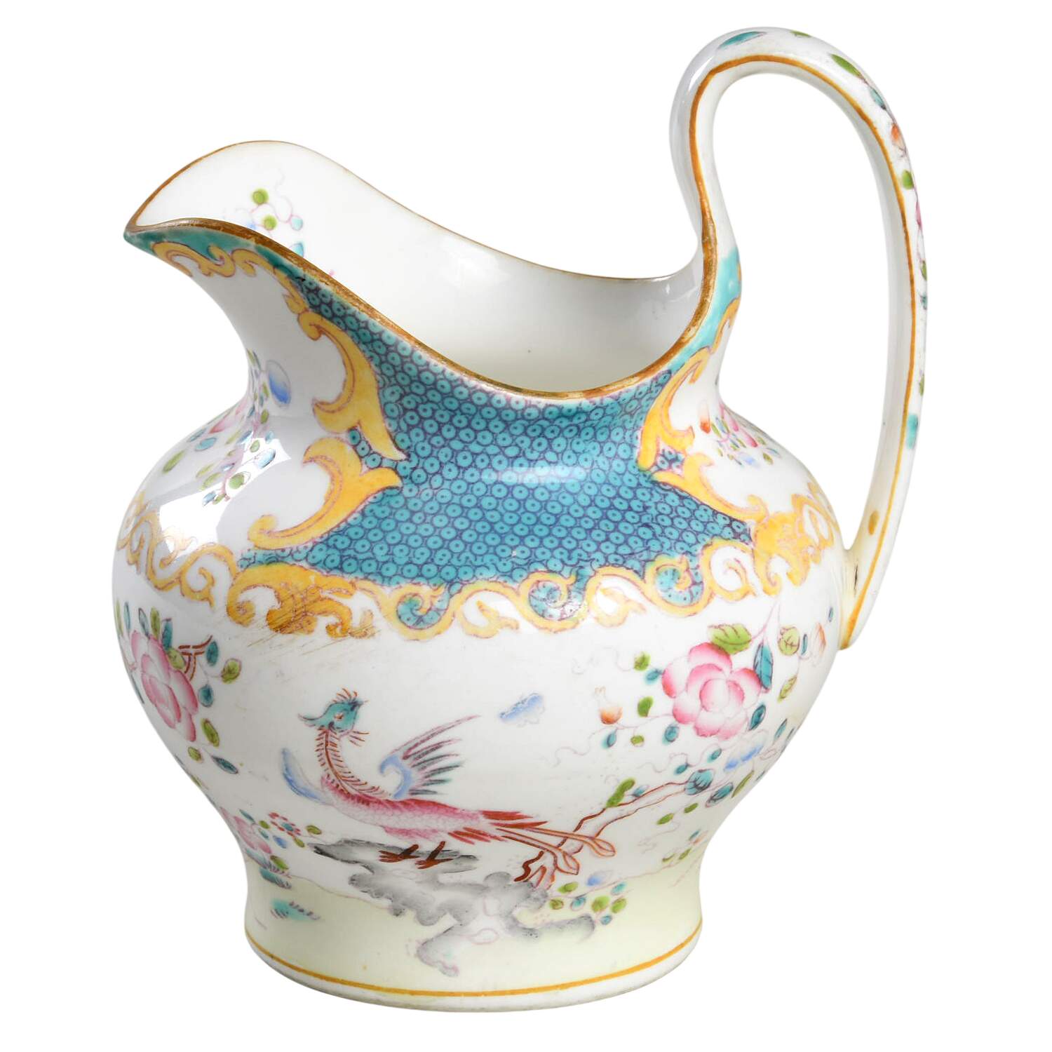 Cockatrice Turquoise (smooth) Creamer by Minton-1