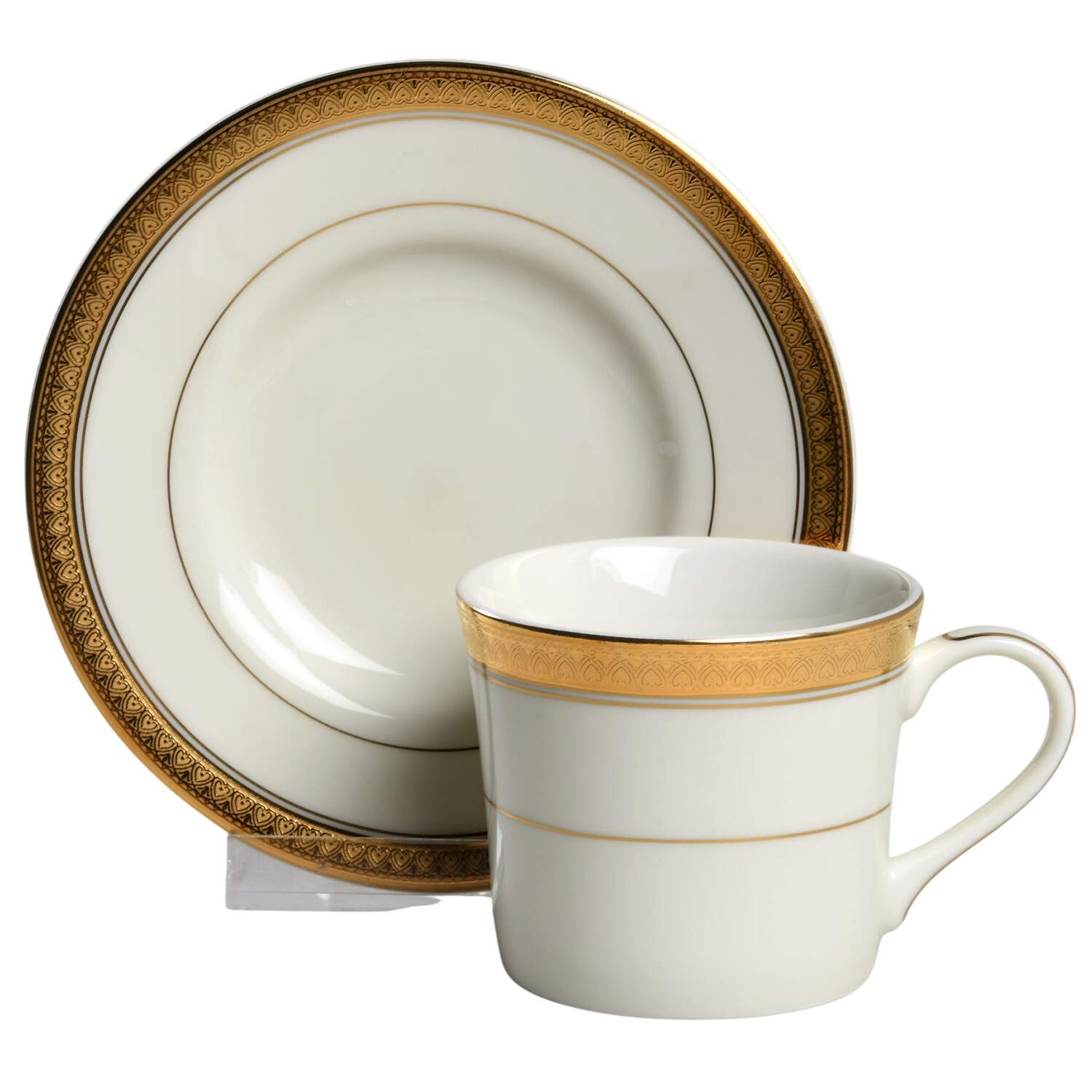 Palatial Gold Flat Demitasse Cup & Saucer Set by Mikasa-1