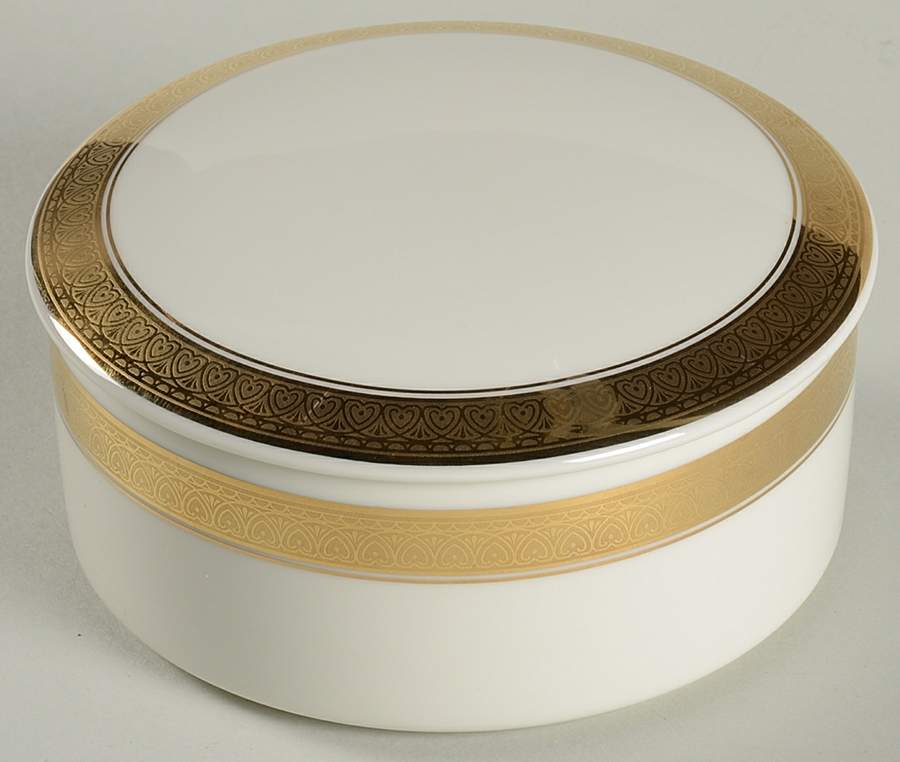 Palatial Gold 5" Round Box & Lid by Mikasa-1