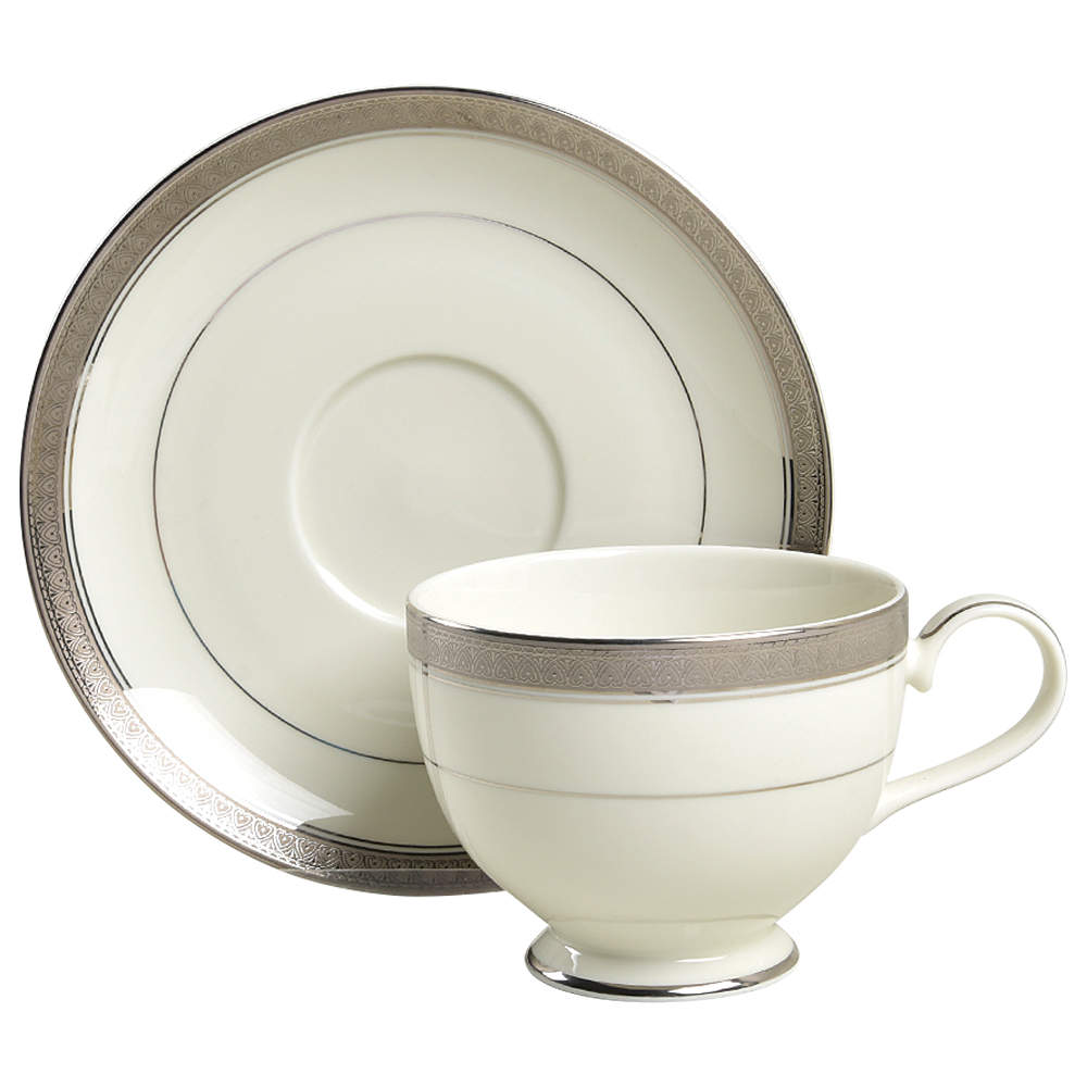 Palatial Platinum Footed Cup & Saucer Set by Mikasa-1