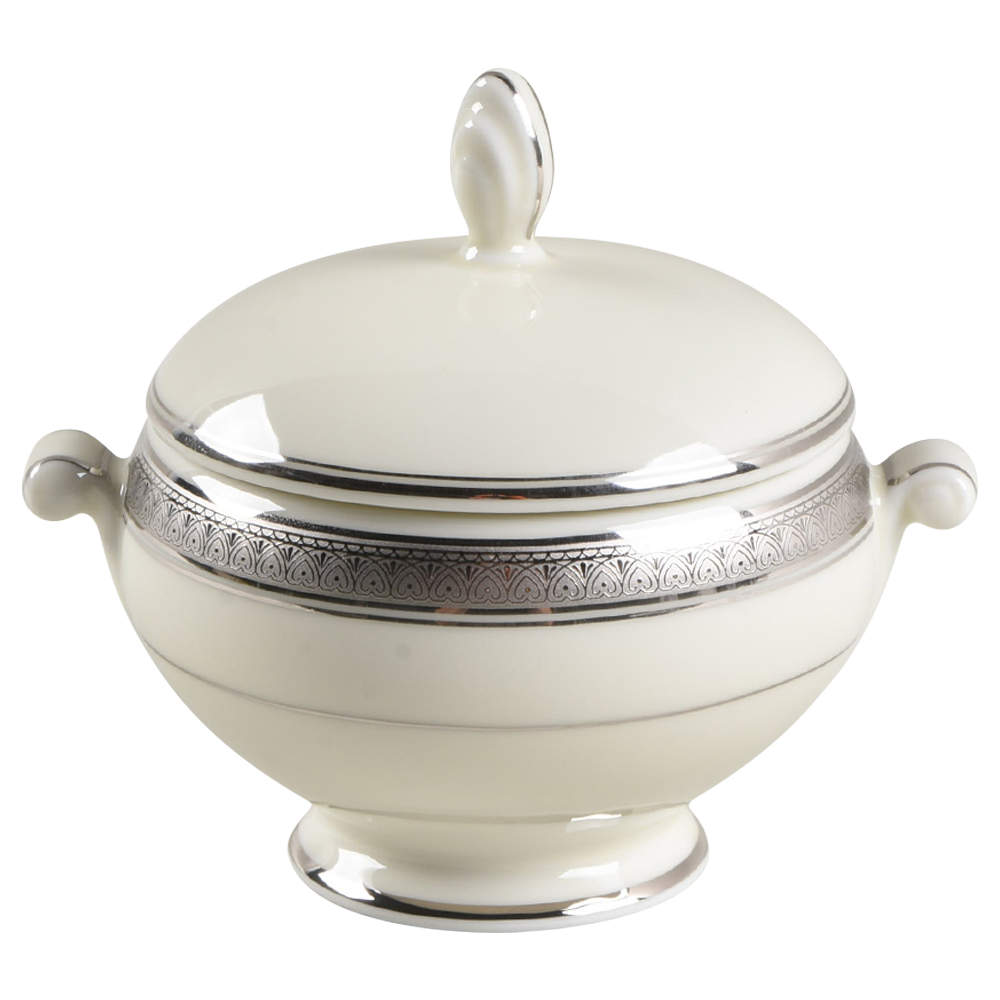 Palatial Platinum Sugar Bowl & Lid by Mikasa-1