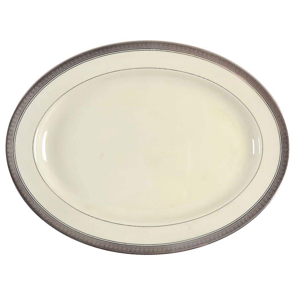 Palatial Platinum 15" Oval Serving Platter by Mikasa-1