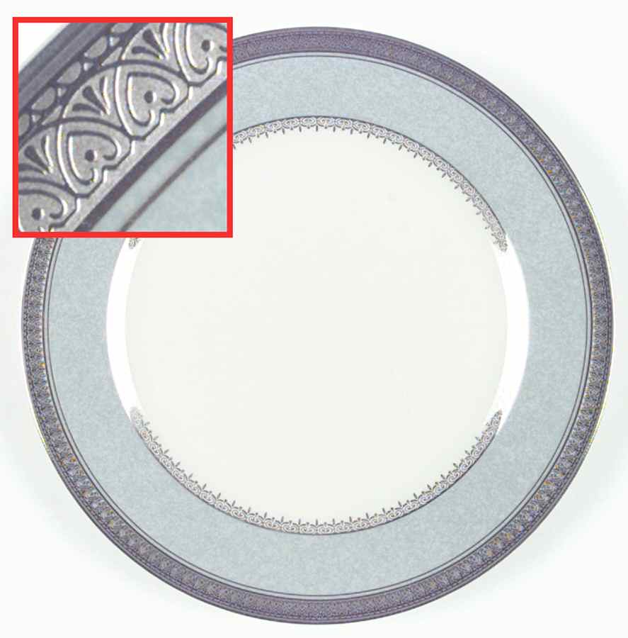 Palatial Platinum Accent Luncheon Plate by Mikasa-1
