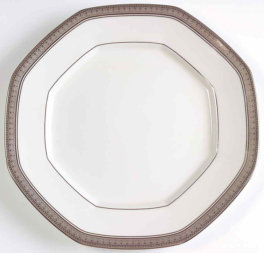 Palatial Platinum Octagonal Luncheon Plate by Mikasa-1