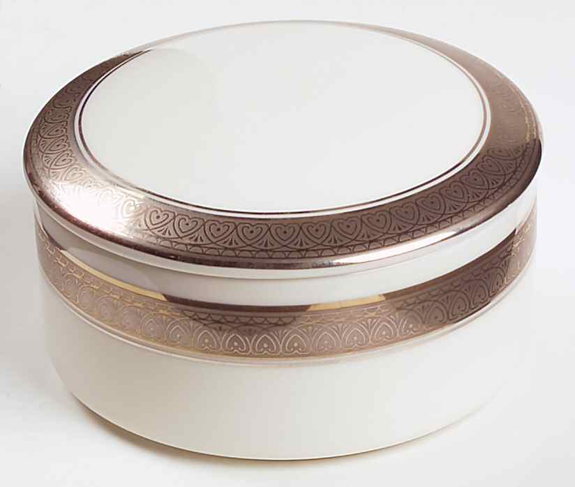 Palatial Platinum 3" Round Box & Lid by Mikasa-1