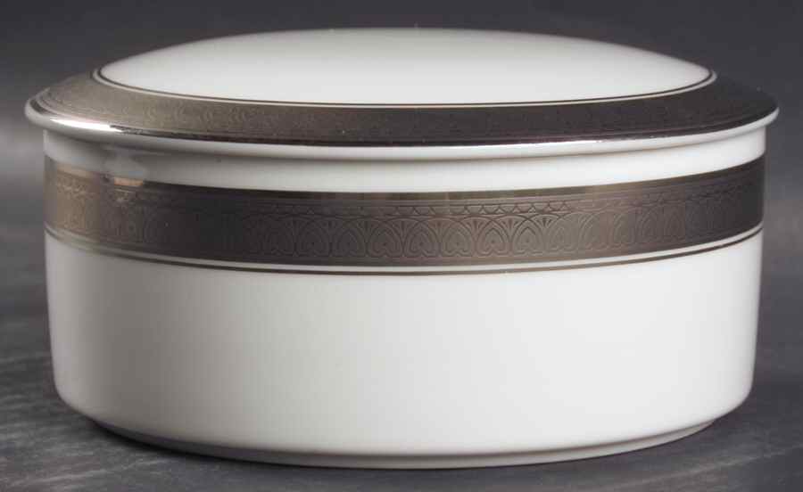 Palatial Platinum 4" Round Box & Lid by Mikasa-1