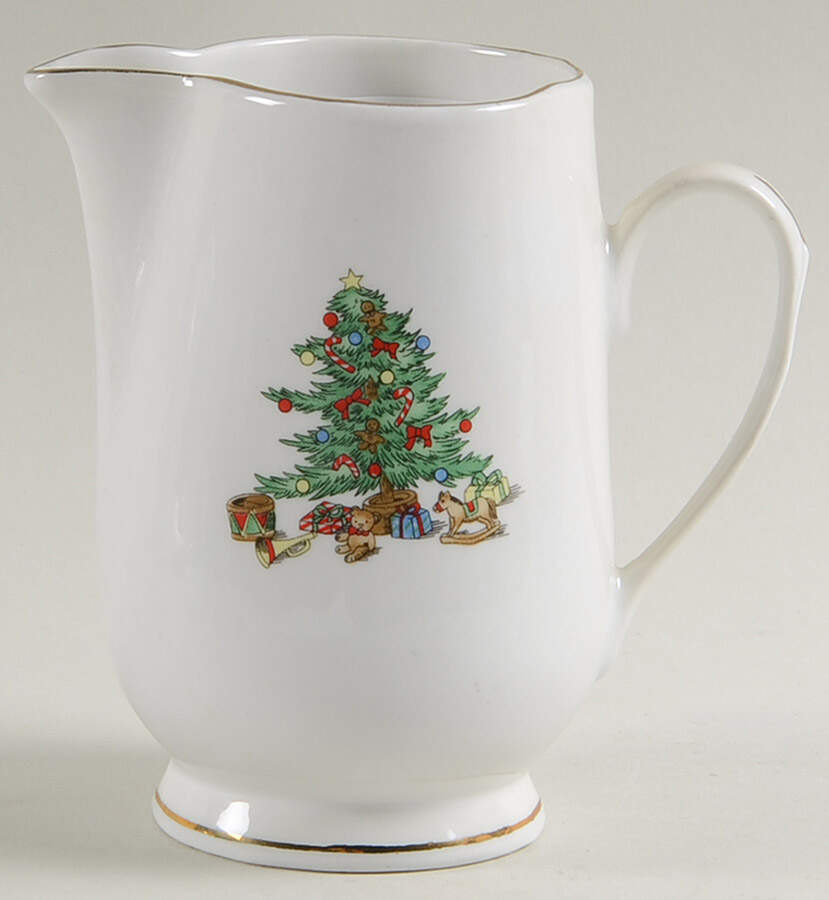 Home for the Holidays (Gold Band&Trim) Creamer by Meiwa-1