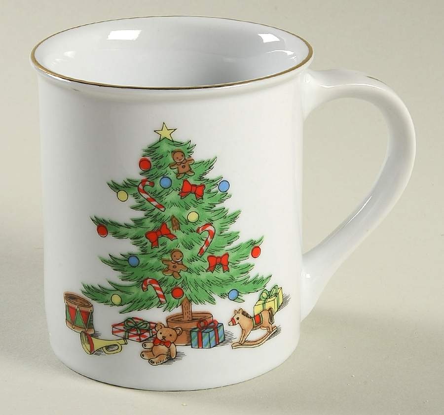 Home for the Holidays (Gold Band&Trim) Mug by Meiwa-1