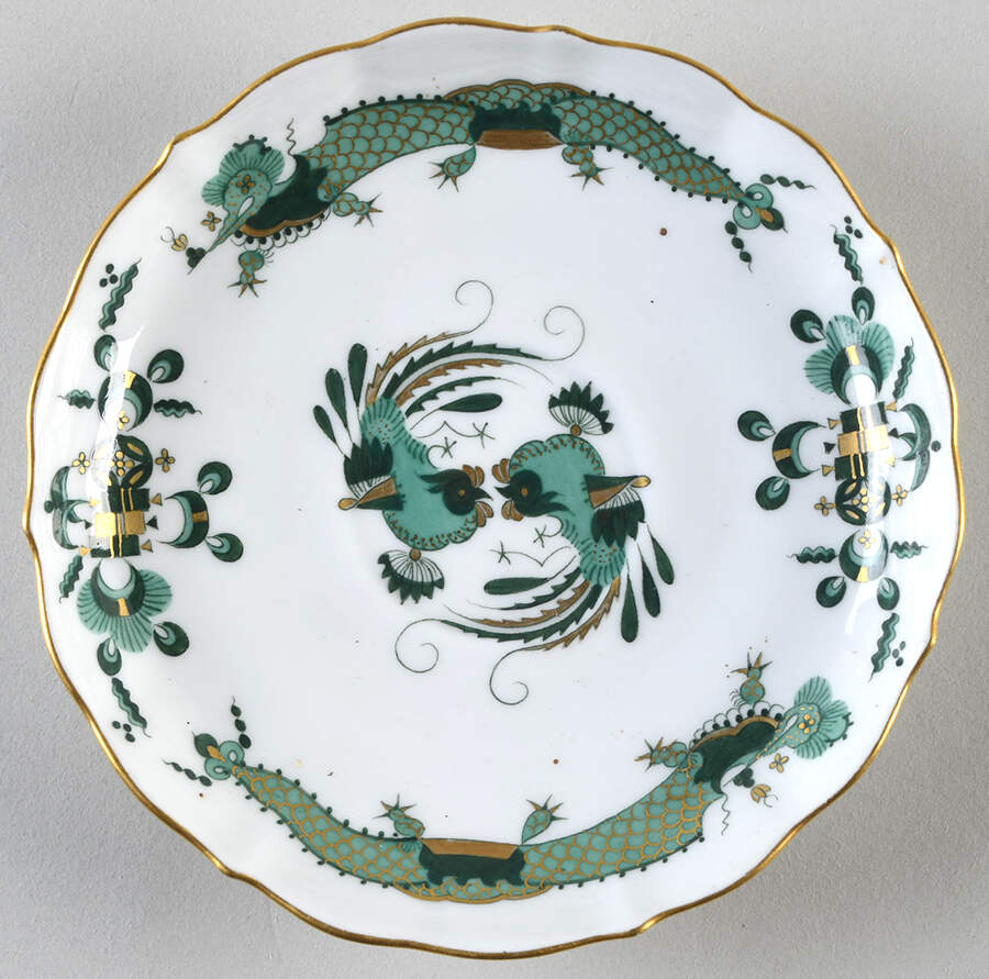 Dragon Green Saucer by Meissen (Germany)-1
