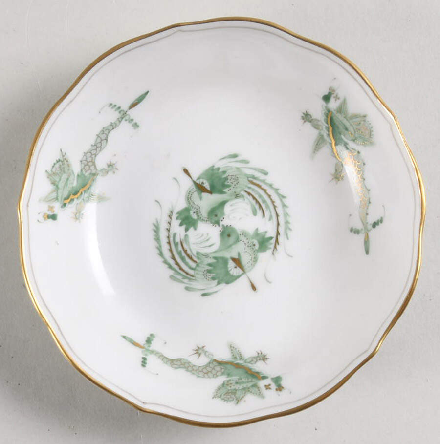 Dragon Green Saucer for Flat Demitasse Cup by Meissen (Germany)-1