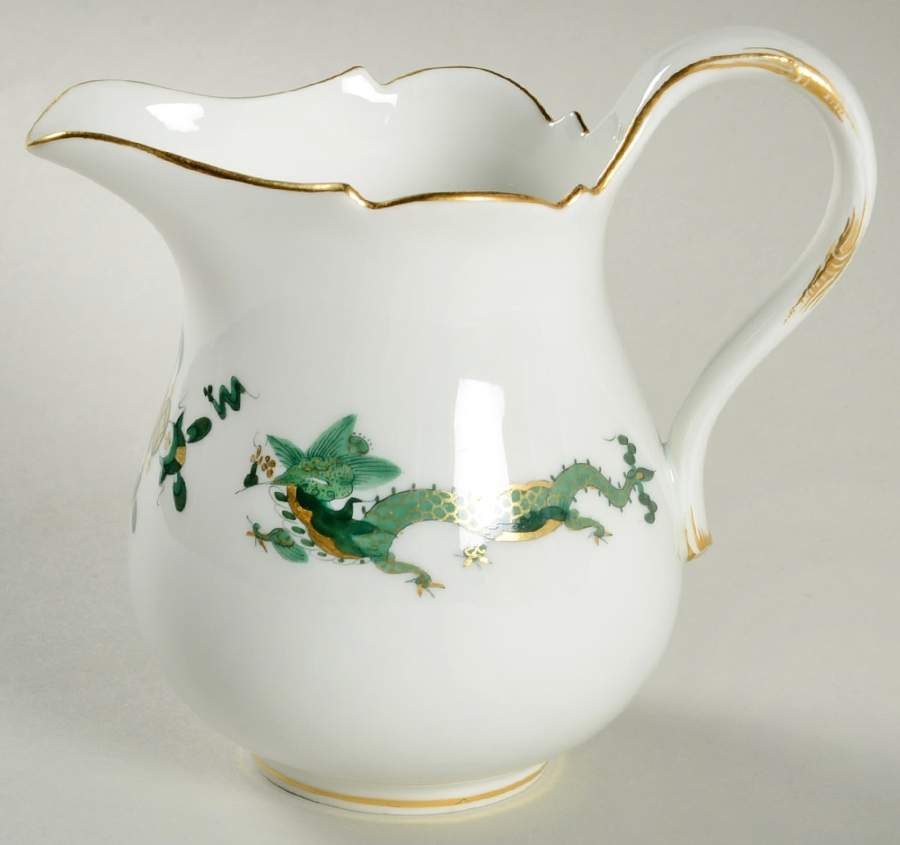 Dragon Green Creamer by Meissen (Germany)-1