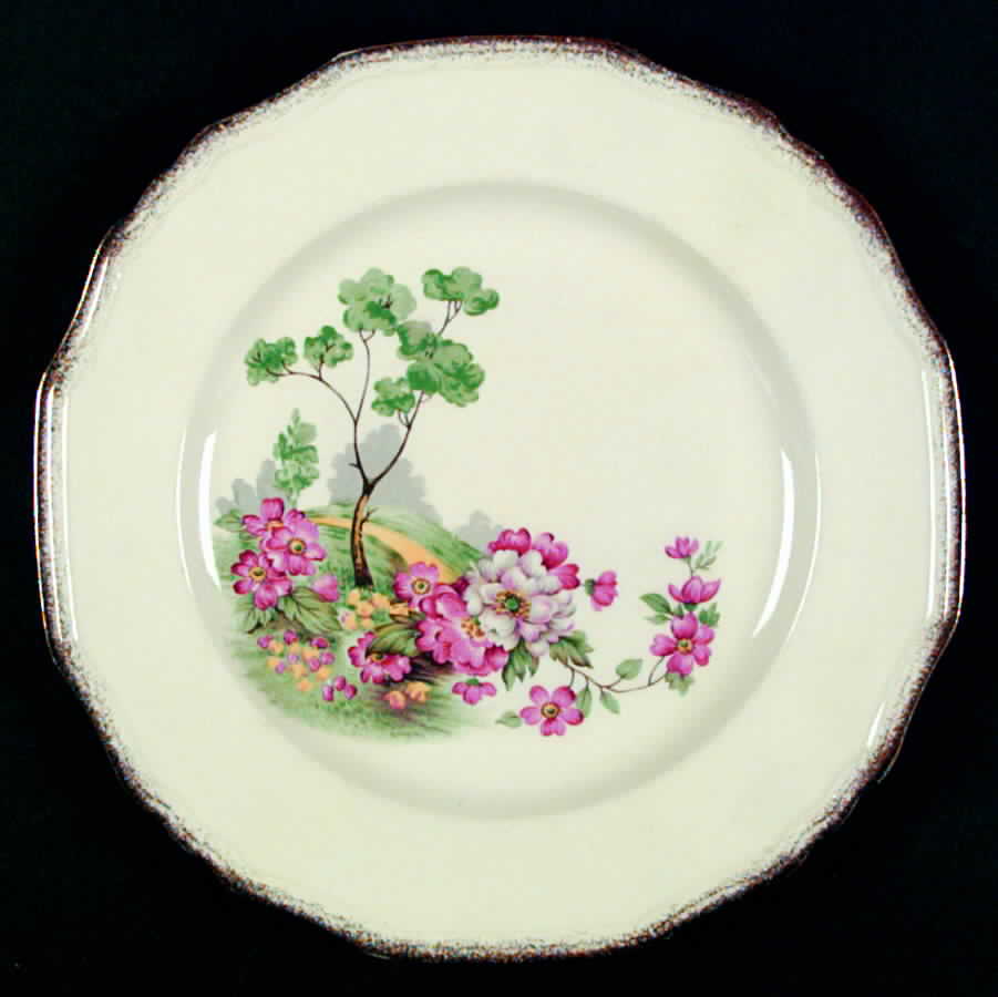 English Meadow Dinner Plate by Alfred Meakin-1
