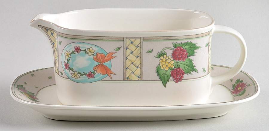 Summer Jewels Gravy Boat & Underplate (Relish/Butter) by Mikasa-1