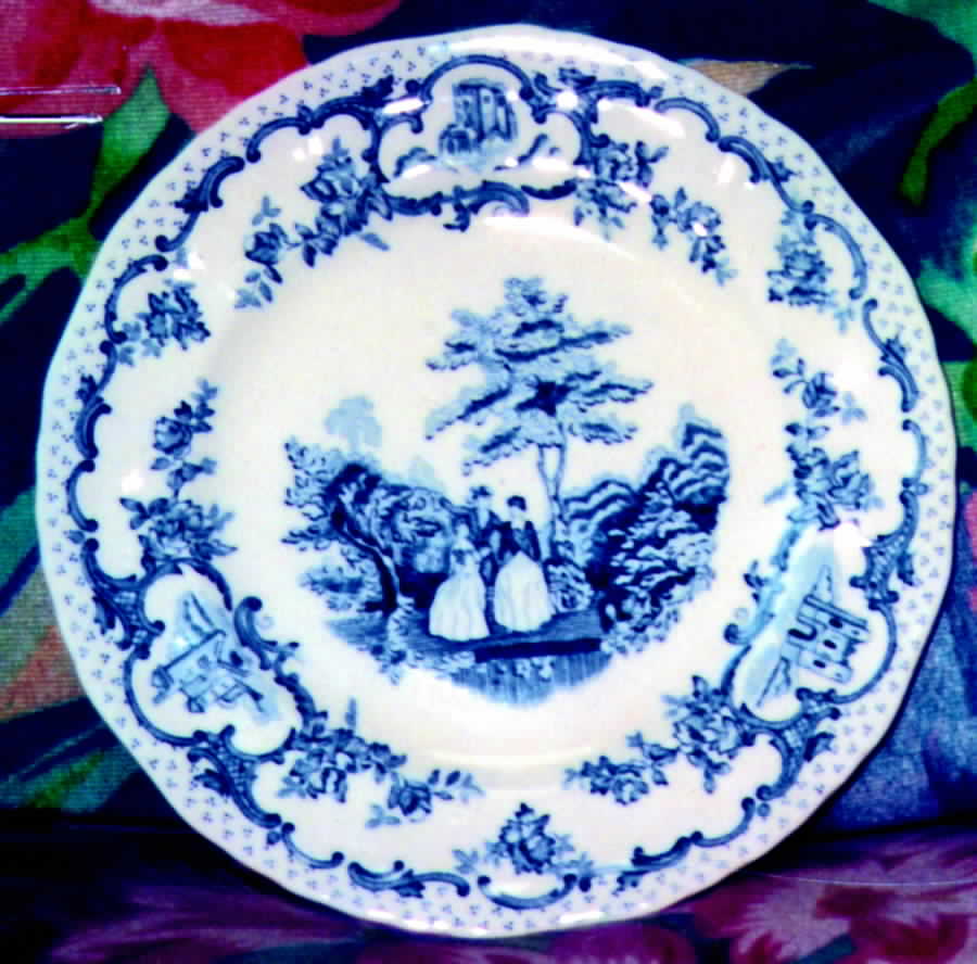 Romantic Blue (Scalloped) Dinner Plate by Mason's-1