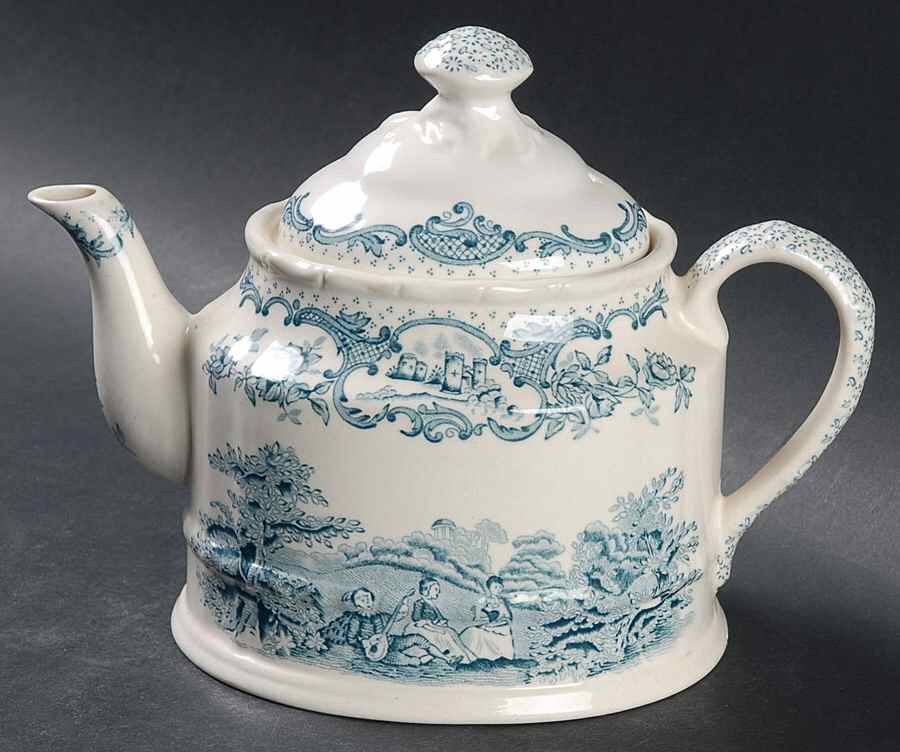 Romantic Blue (Scalloped) Small Teapot & Lid by Mason's-1