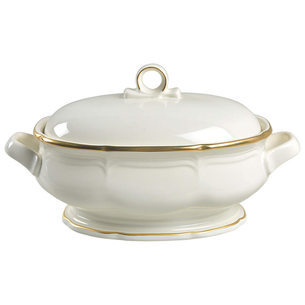 Country Gold 2.5 Quart Oval Covered Casserole by Mikasa-1