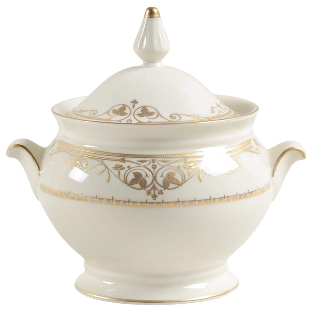Villa Gold Sugar Bowl & Lid by Mikasa-1