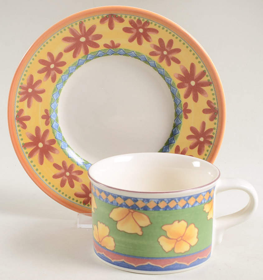 Acapulco Flat Cup & Saucer Set by Mikasa-1
