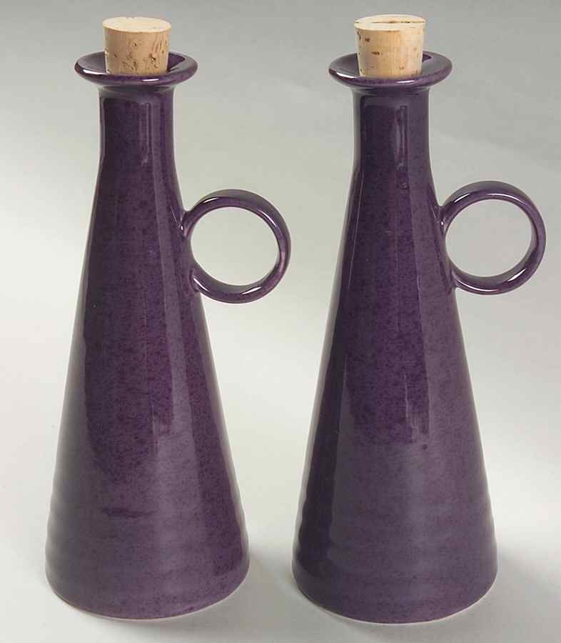Amethyst (Set of 2) Oil/Vinegar with Cork Stoppers by Mikasa-1