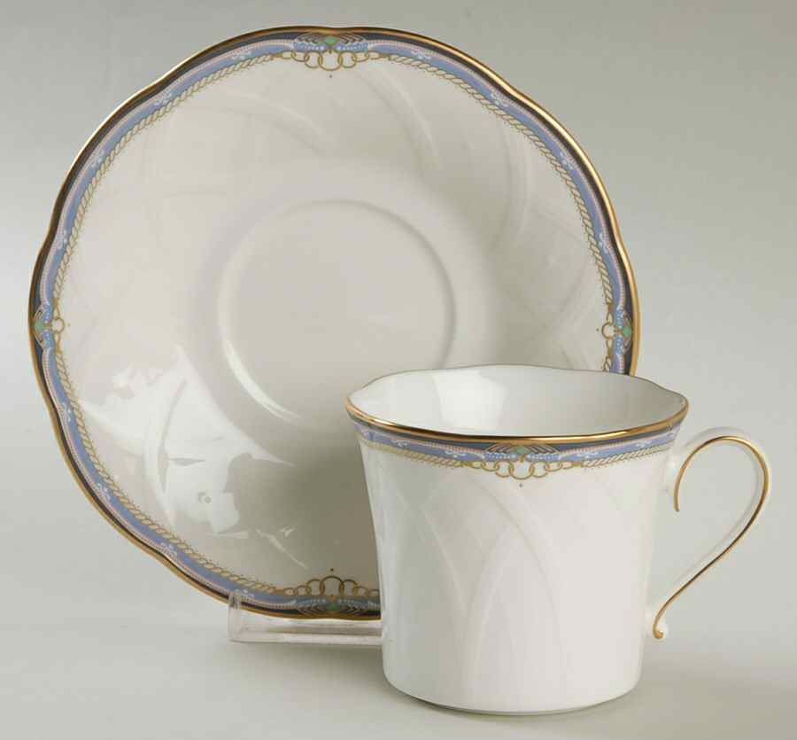 Golden Bracelet Flat Cup & Saucer Set by Mikasa-1