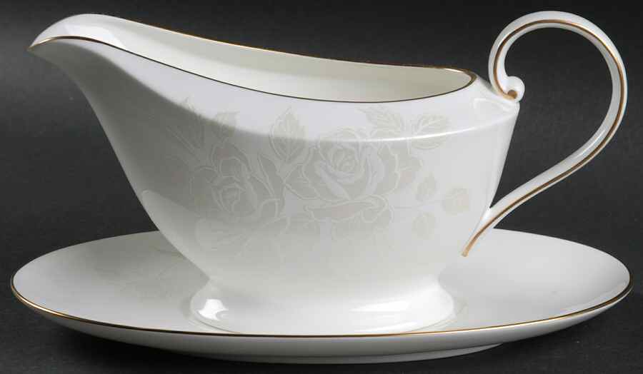 Rosewood Gold Gravy Boat & Underplate by Mikasa-1