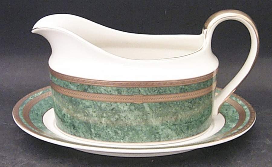 Celadon Florentine Gravy Boat & Underplate by Mikasa-1