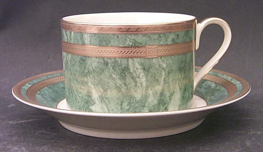 Celadon Florentine Flat Cup & Saucer Set by Mikasa-1