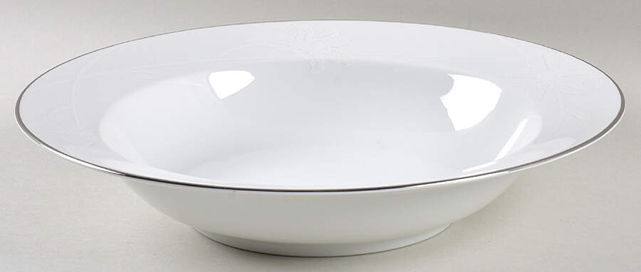Fleur De Lis Platinum 10" Round Vegetable Bowl by Mikasa-1