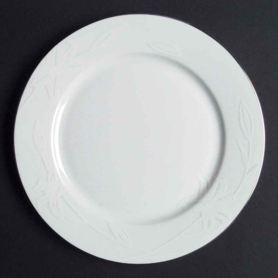 Fleur De Lis Platinum Dinner Plate by Mikasa-1