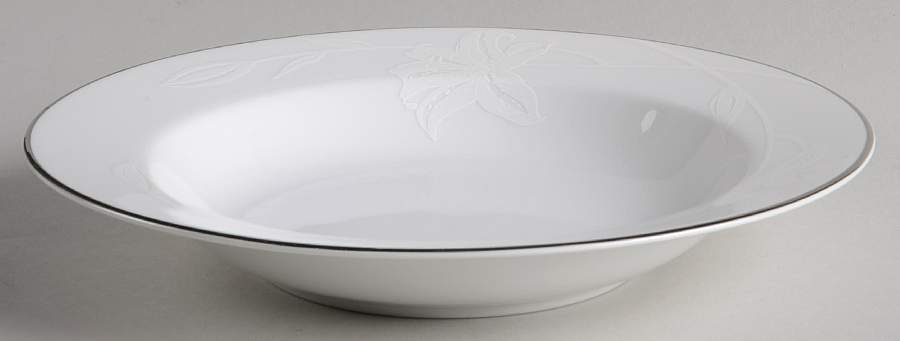 Fleur De Lis Platinum Rim Soup Bowl by Mikasa-1