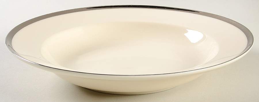 Oxford Platinum Large Rim Soup Bowl by Mikasa-1