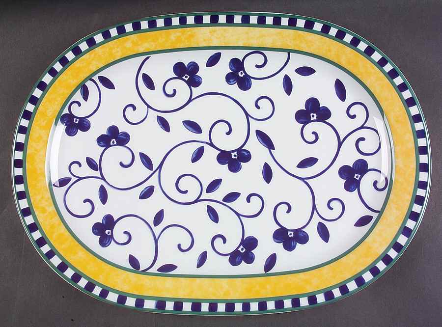 Firenze (Porcelain) 15" Oval Serving Platter by Mikasa-1