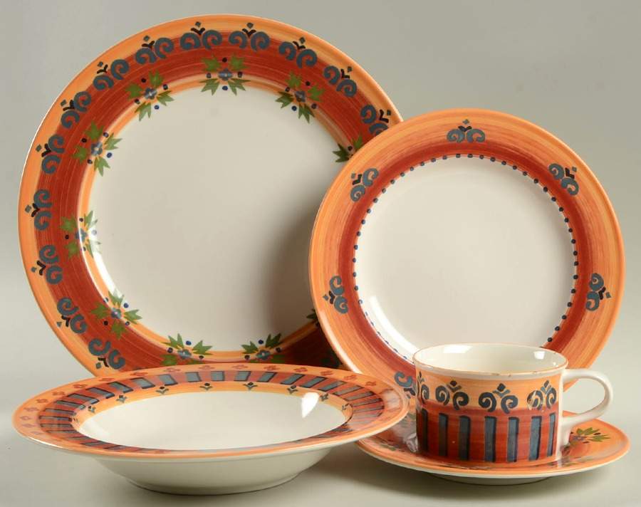 Granada Red 5 Piece Place Setting by Mikasa-1
