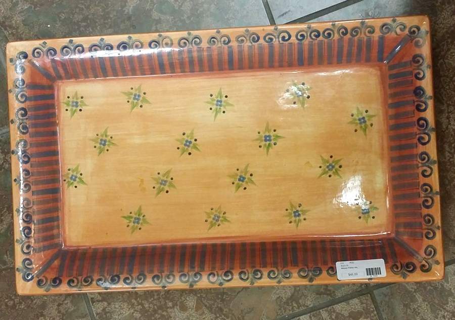 Granada Red 24" Rectangular Tray by Mikasa-1