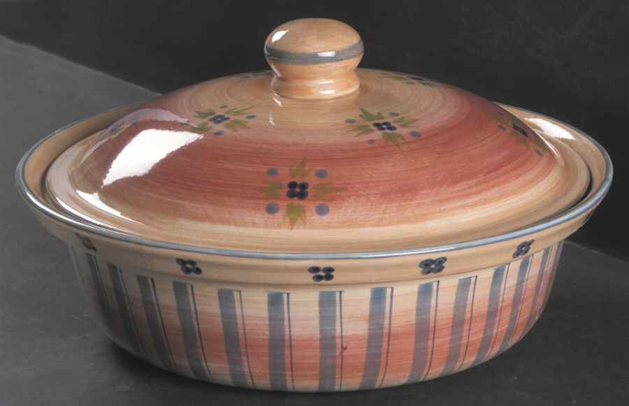 Granada Red 3 Quart Round Covered Casserole by Mikasa-1