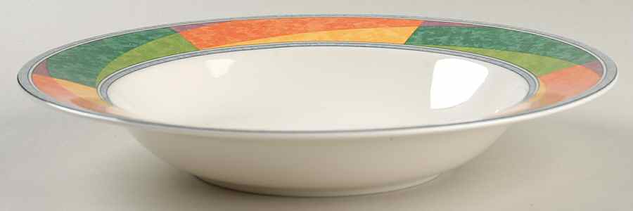 Color Scheme Large Rim Soup Bowl by Mikasa-1
