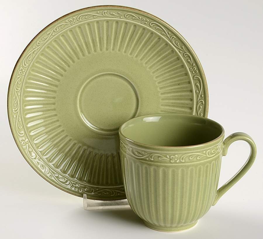 Honey Dew Flat Cup & Saucer Set by Mikasa-1