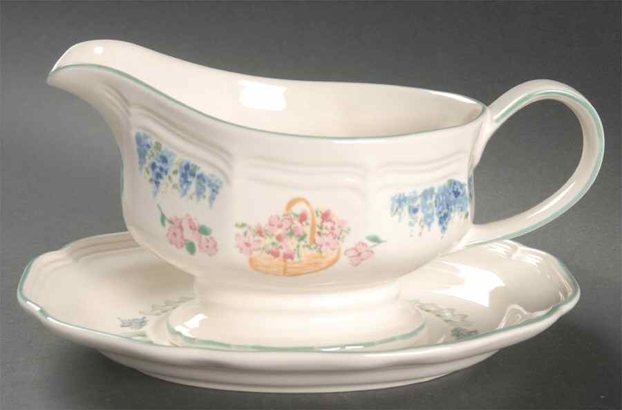 Spring Collage Gravy Boat & Underplate by Mikasa-1