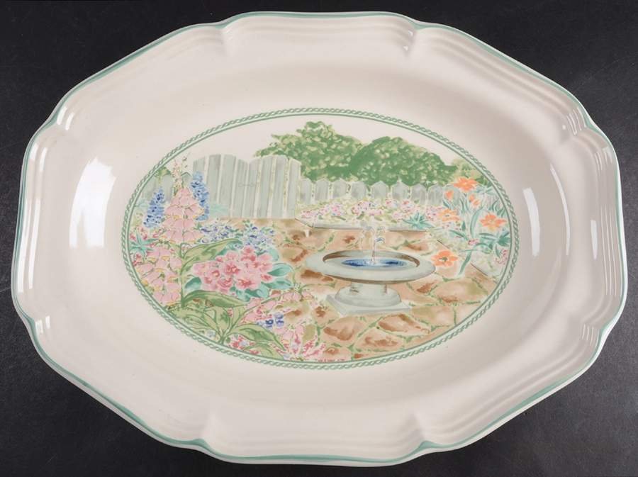 Spring Collage 14" Oval Serving Platter by Mikasa-1