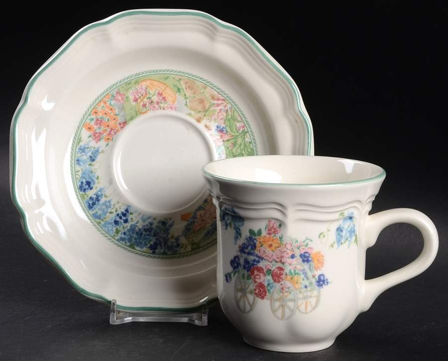 Spring Collage Flat Cup & Saucer Set by Mikasa-1