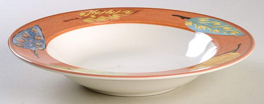 Autumn Collage Large Rim Soup Bowl by Mikasa-1
