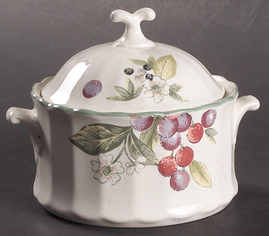 Natures Scenery Sugar Bowl & Lid by Mikasa-1